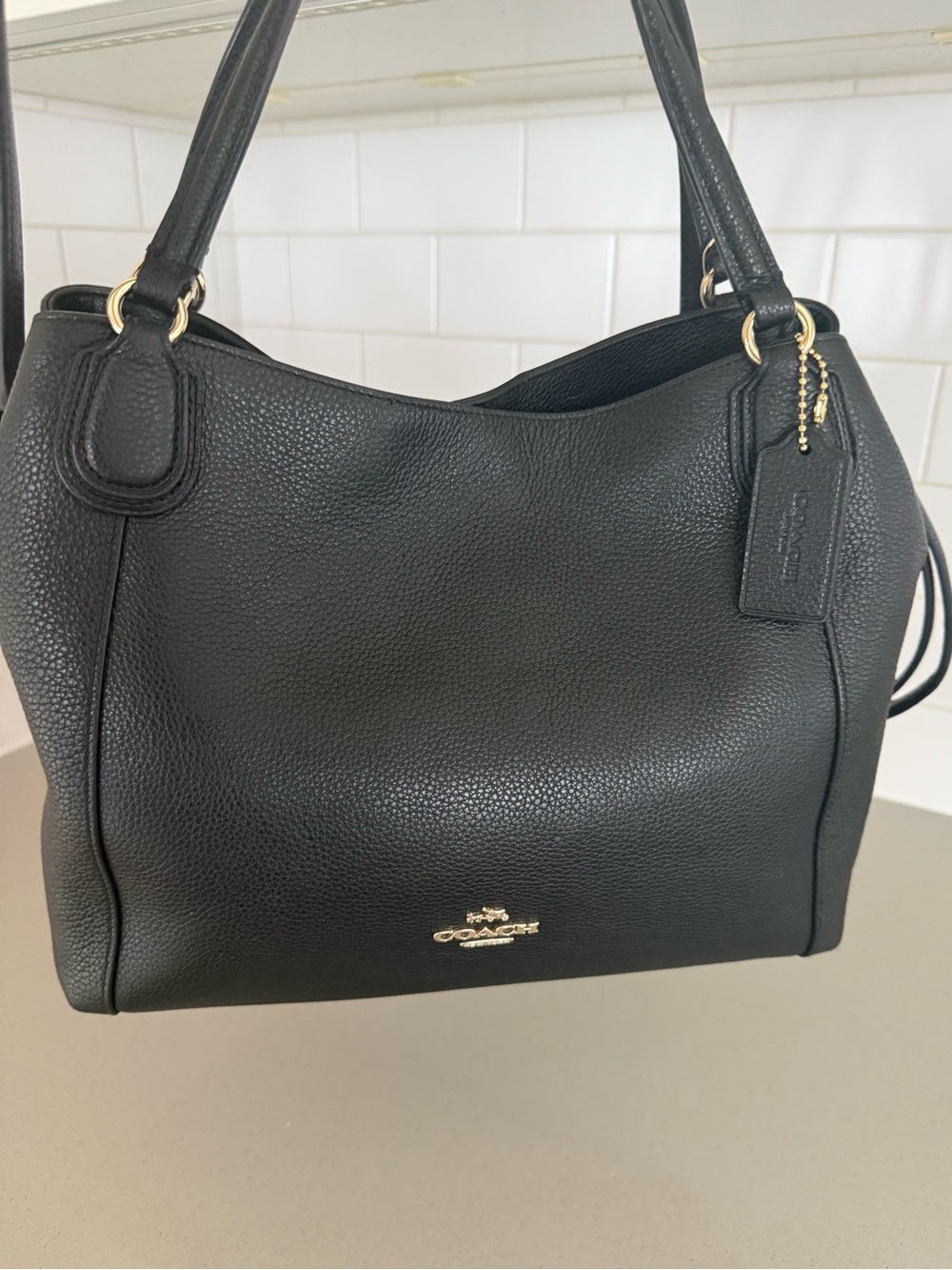 Coach pebbled leather shoulder bag with removable strap for a Crossbody fit - Picture 12 of 13